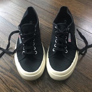 Black Superga sneakers